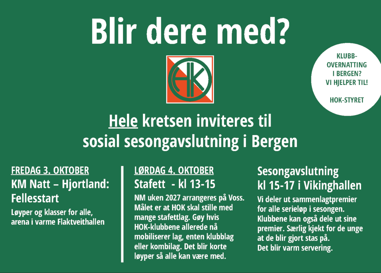 Image for Sesongavslutning o-kretsen 3.- og 4. oktober